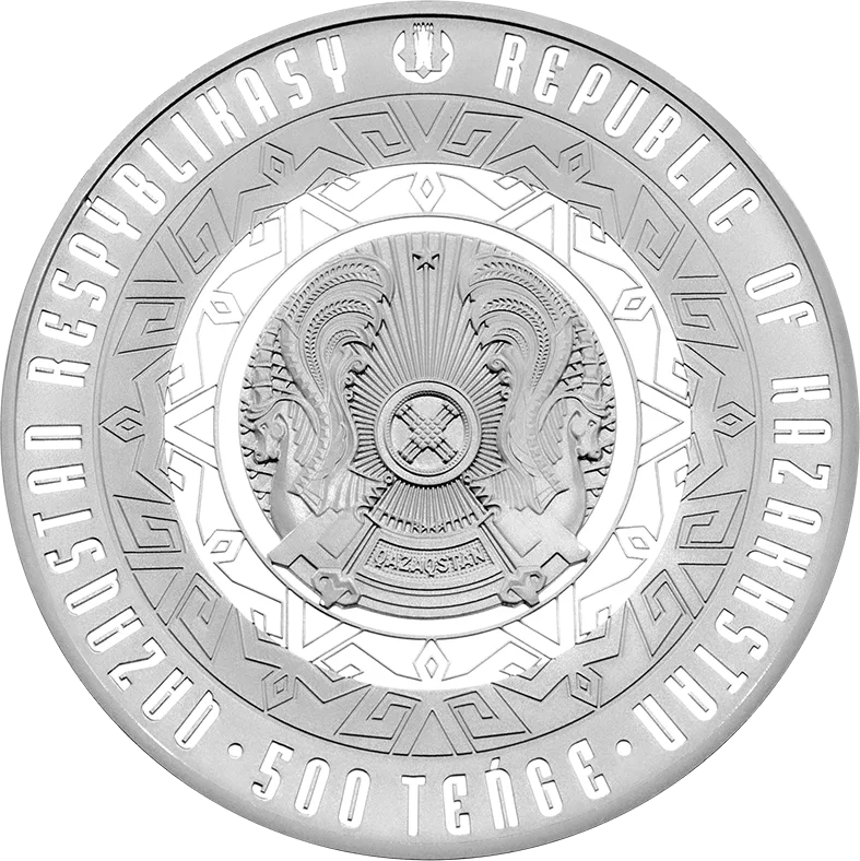 MUHTAR ÁÝEZOV. 125 JYL (500 tenge)-Reverse